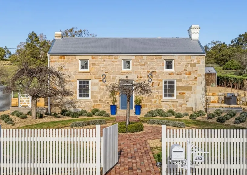 Sandstone residence on Brighton Road in Pontville, Tasmania